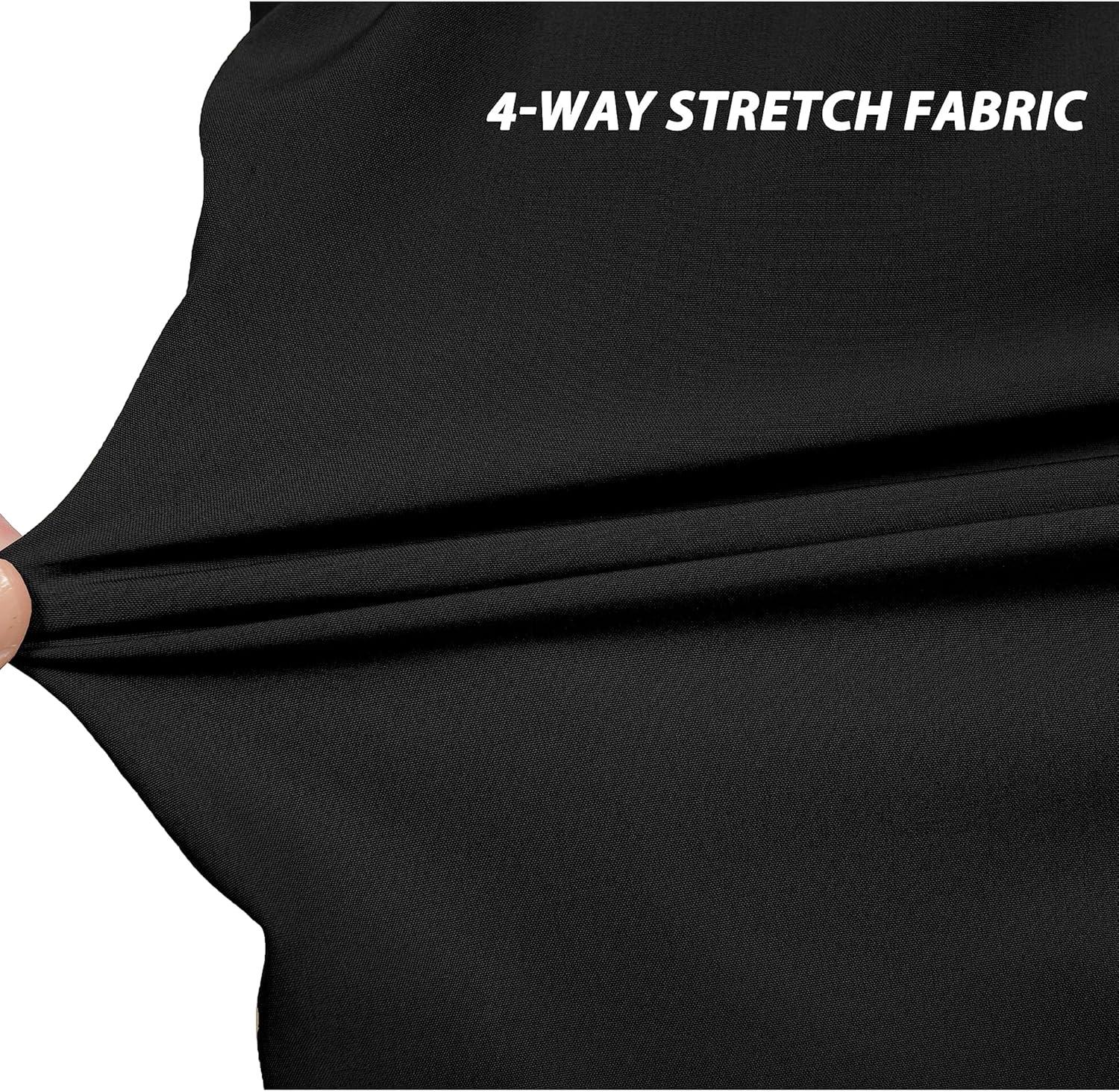 imageLittle Donkey Andy Mens Stretch Convertible Pants ZipOff Lightweight QuickDry Hiking Fishing Travel PantsCapris Black