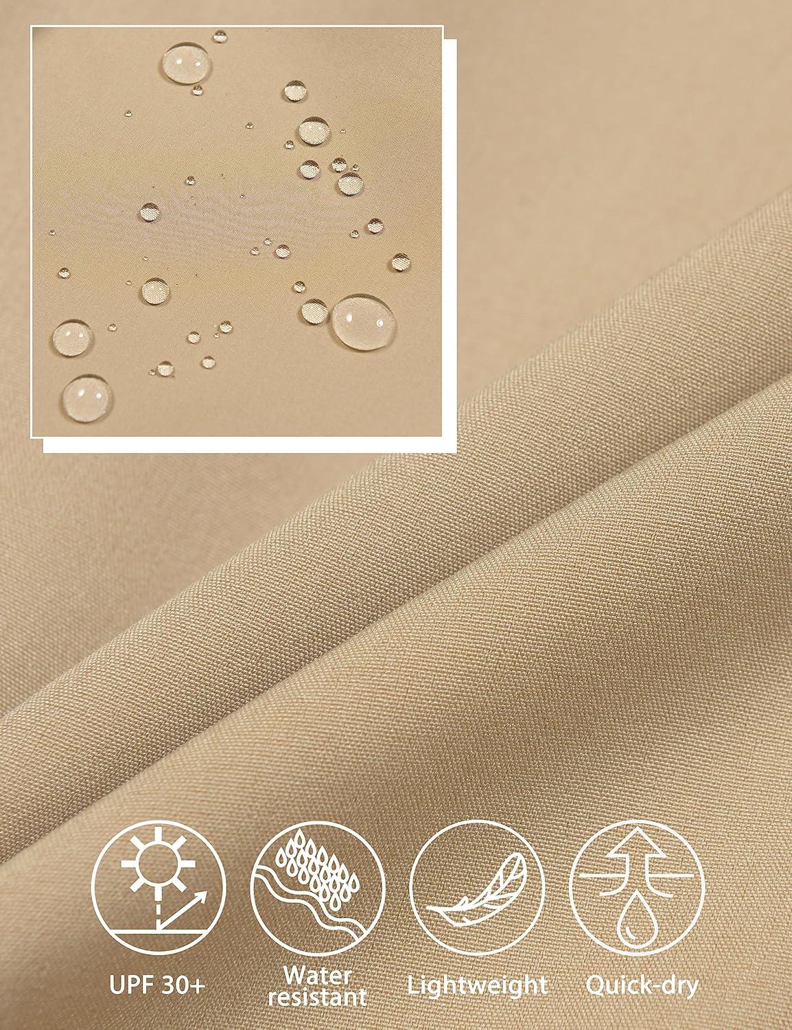 imageLittle Donkey Andy Mens Stretch Convertible Pants ZipOff Lightweight QuickDry Hiking Fishing Travel PantsCapris Khaki