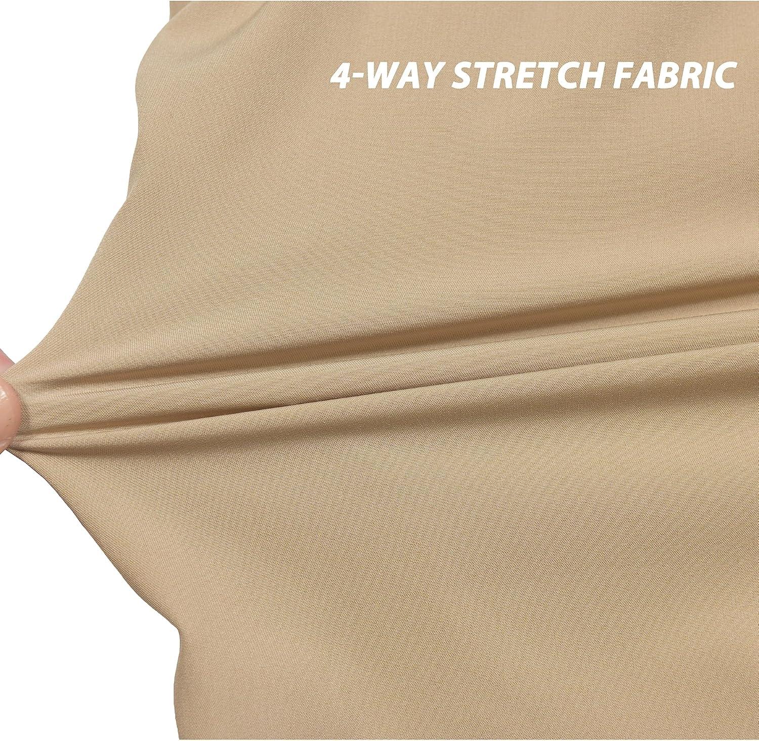 imageLittle Donkey Andy Mens Stretch Convertible Pants ZipOff Lightweight QuickDry Hiking Fishing Travel PantsCapris Khaki