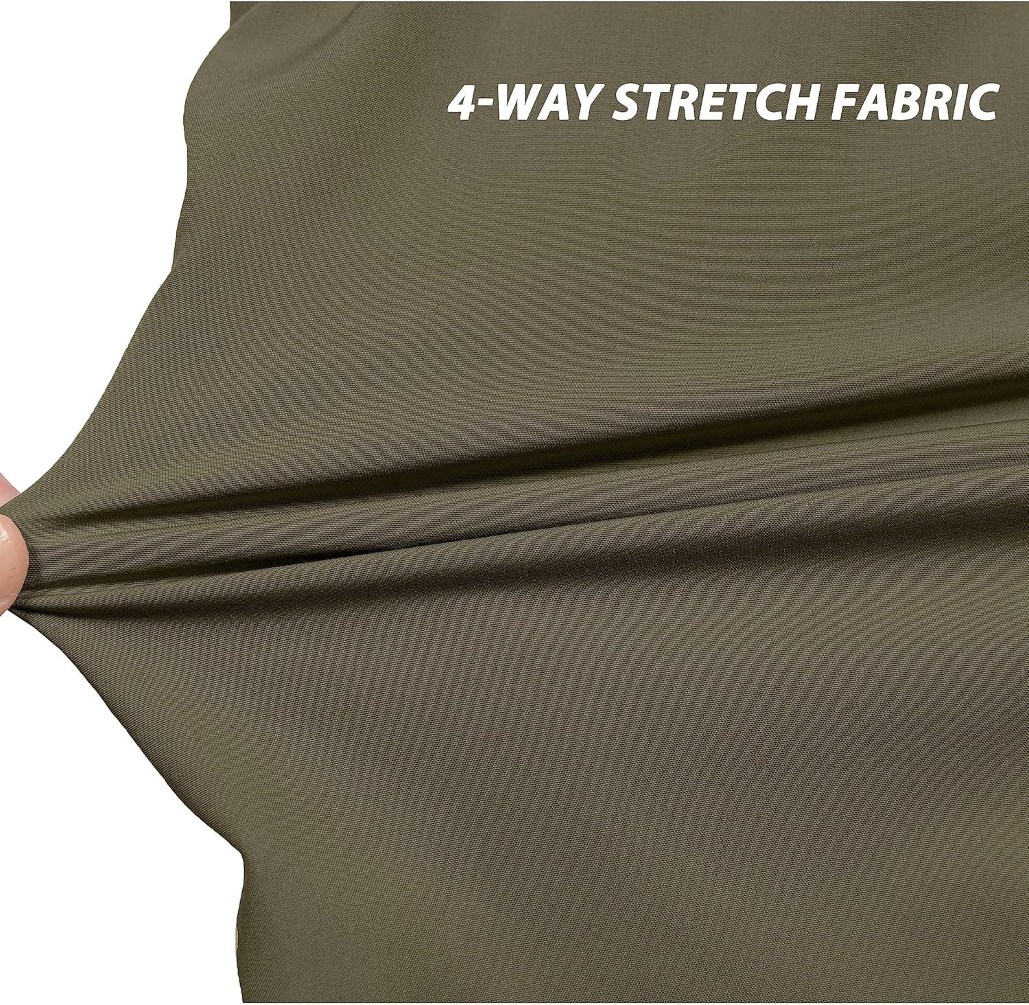 imageLittle Donkey Andy Mens Stretch Convertible Pants ZipOff Lightweight QuickDry Hiking Fishing Travel PantsCapris Laurel Oak
