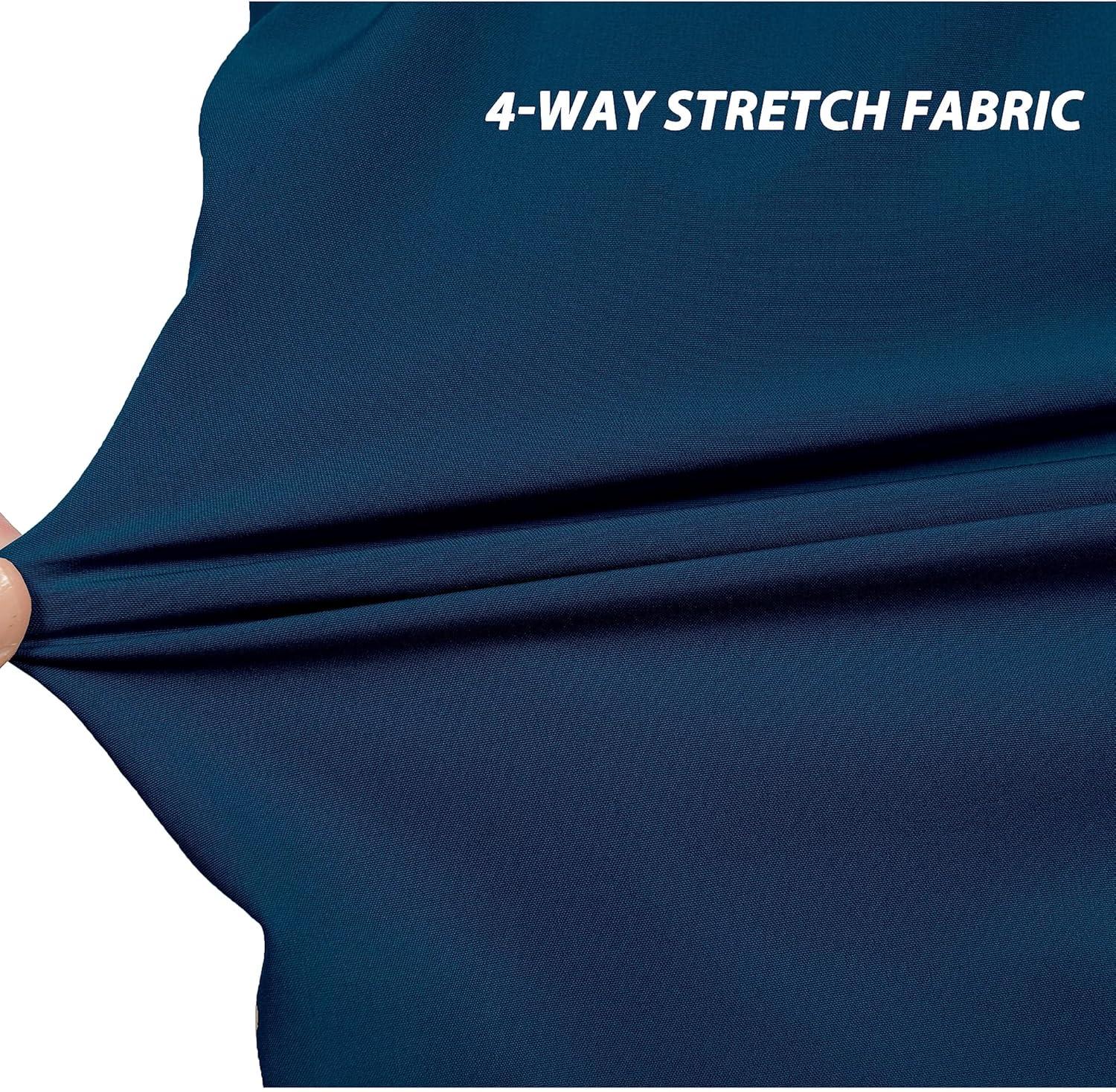 imageLittle Donkey Andy Mens Stretch Convertible Pants ZipOff Lightweight QuickDry Hiking Fishing Travel PantsCapris Navy Blue