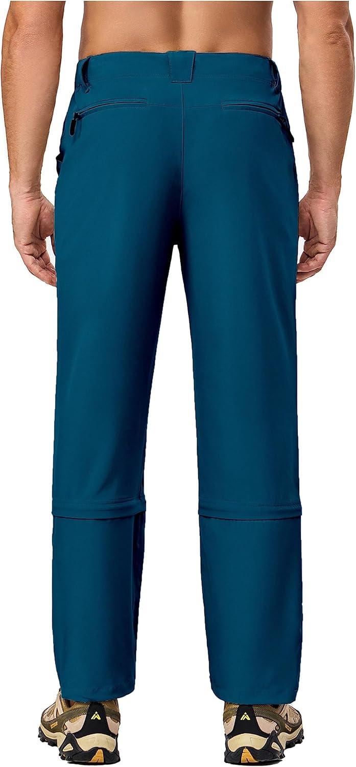 imageLittle Donkey Andy Mens Stretch Convertible Pants ZipOff Lightweight QuickDry Hiking Fishing Travel PantsCapris Navy Blue