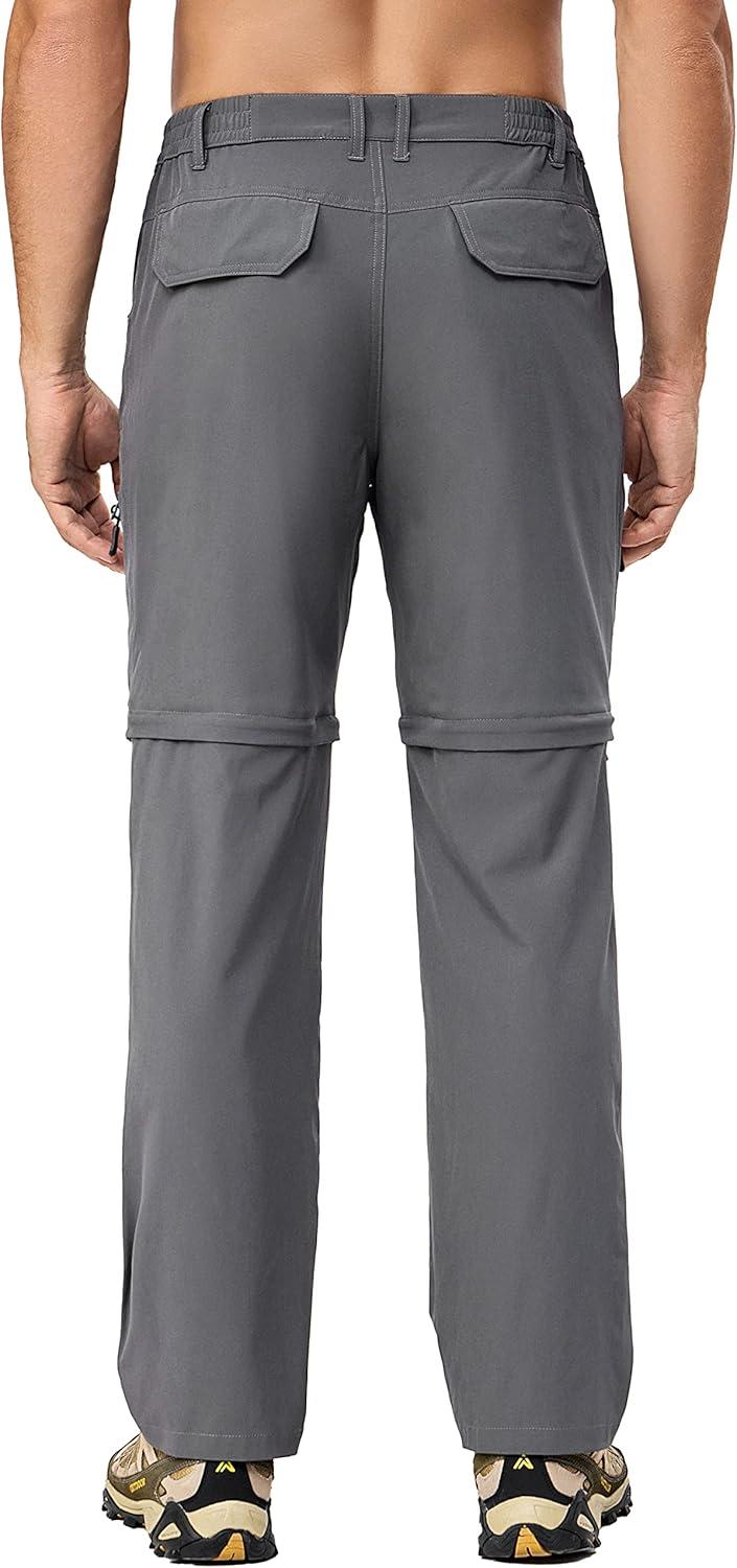 imageLittle Donkey Andy Mens Stretch Convertible Pants ZipOff Lightweight QuickDry Hiking Fishing Travel PantsGrey