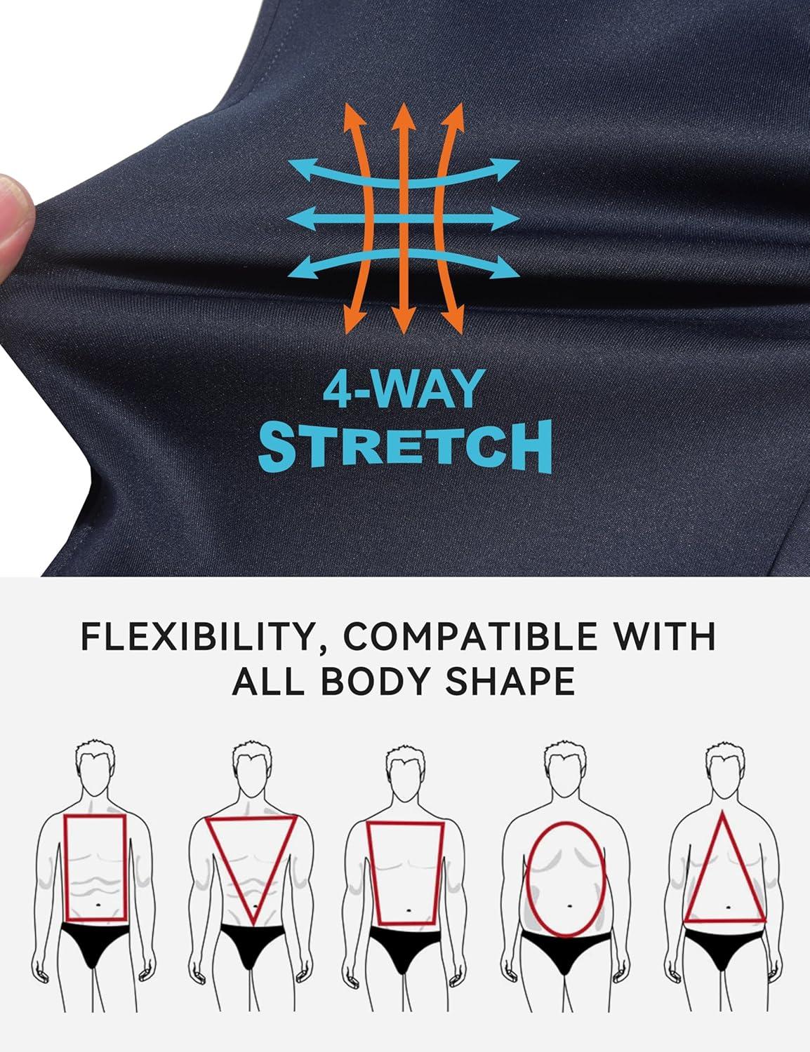 imageLittle Donkey Andy Quick Dry Mens Track Suits 2 Piece Set Stretch Durable Jogging Suit for Men Breathable SweatsuitsNavy