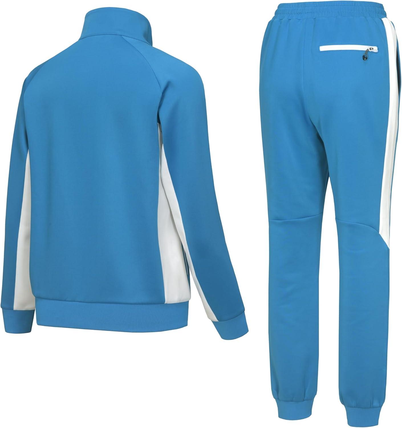 imageLittle Donkey Andy Quick Dry Sweatsuits for Girls Durable Stretch Girls Tracksuit for Outdoor Travel JoggingLight Blue