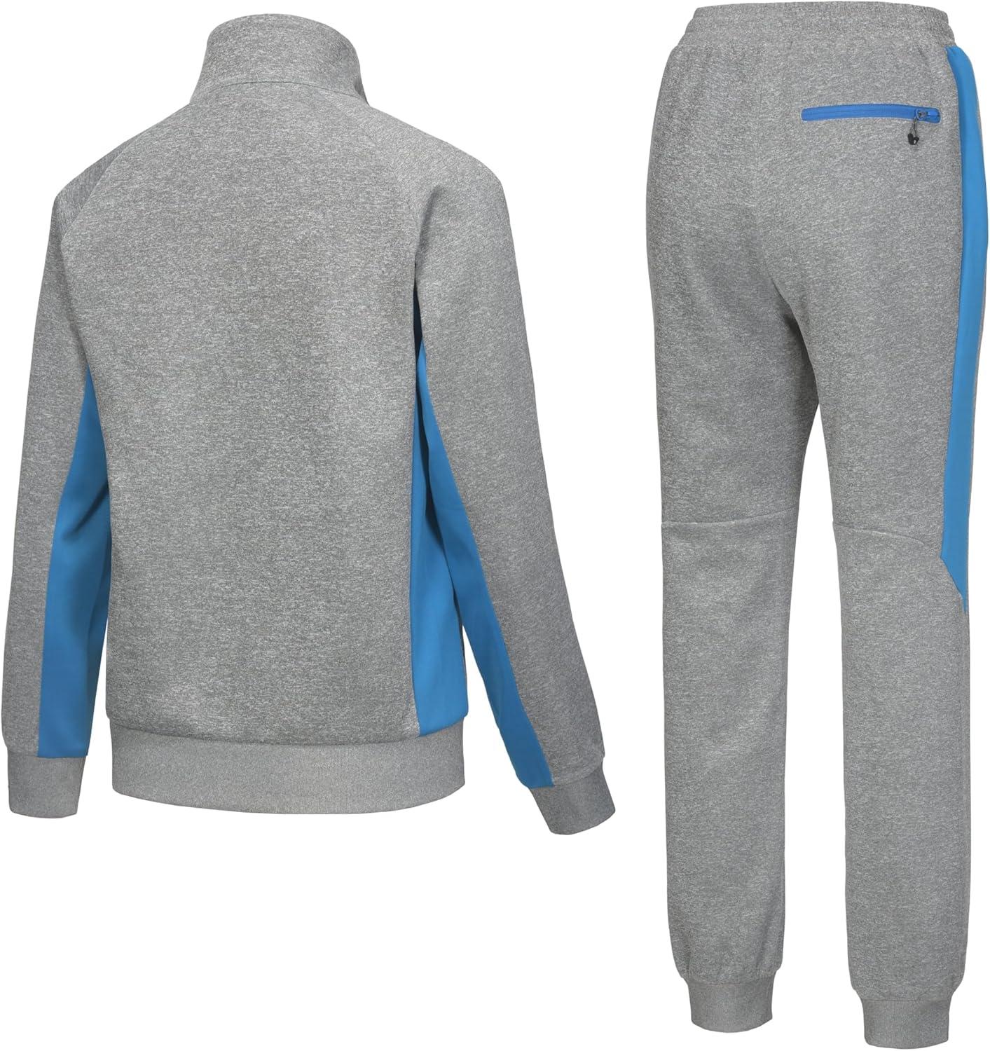 imageLittle Donkey Andy Quick Dry Sweatsuits for Girls Durable Stretch Girls Tracksuit for Outdoor Travel JoggingLight Grey