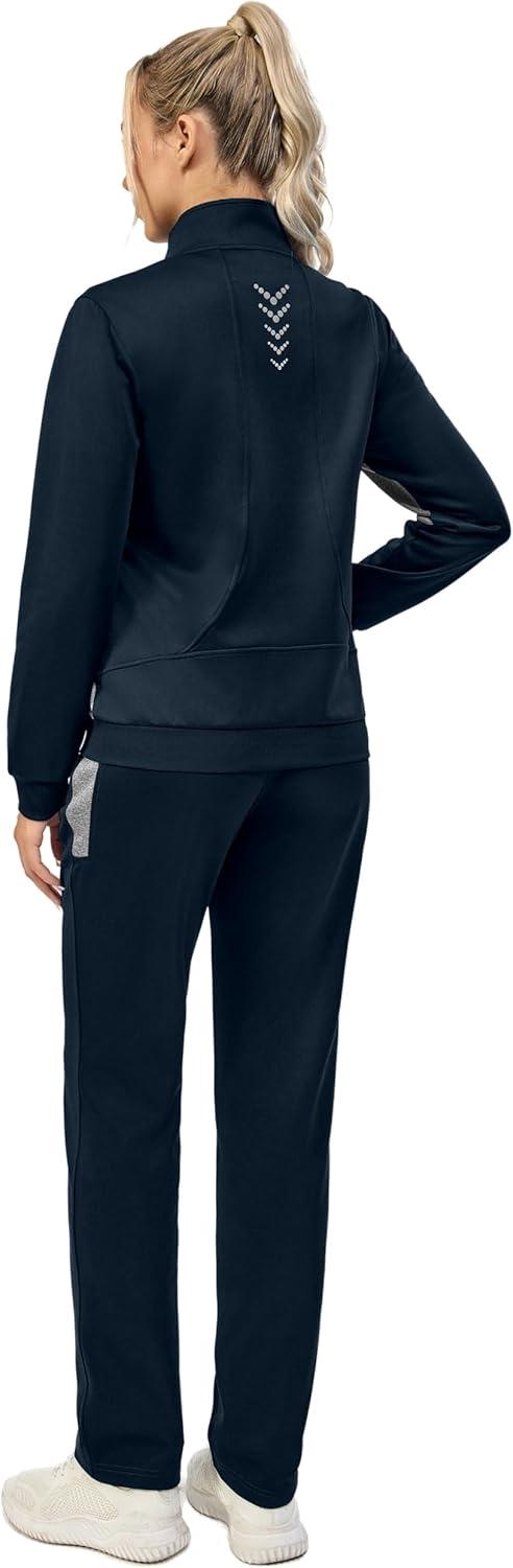 imageLittle Donkey Andy Quick Dry Track Suits for Women Set Stretch Breathable Womens Sweatsuit Outfits Durable Lounge SetNavy
