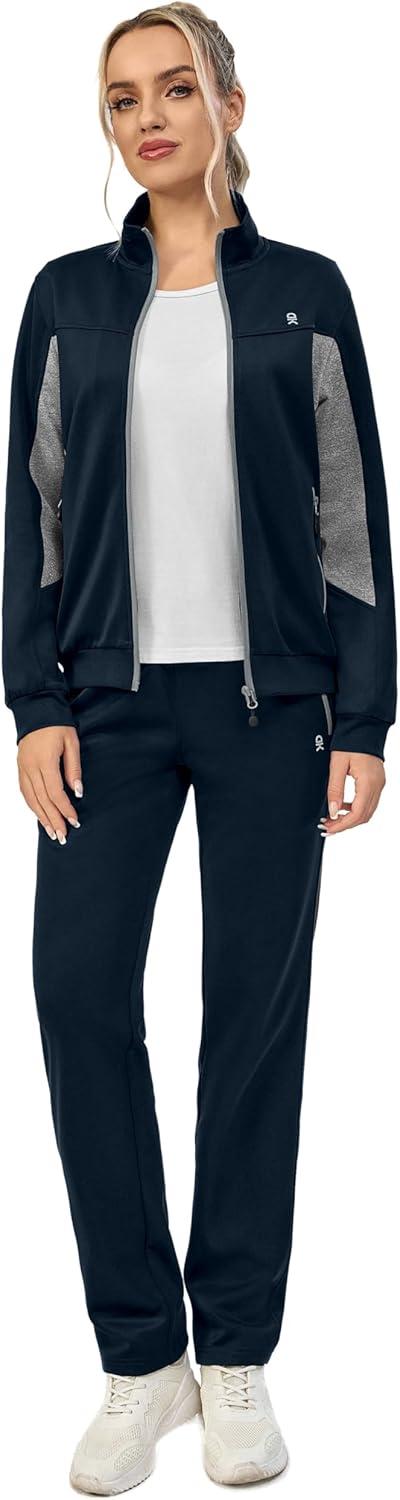 imageLittle Donkey Andy Quick Dry Track Suits for Women Set Stretch Breathable Womens Sweatsuit Outfits Durable Lounge SetNavy