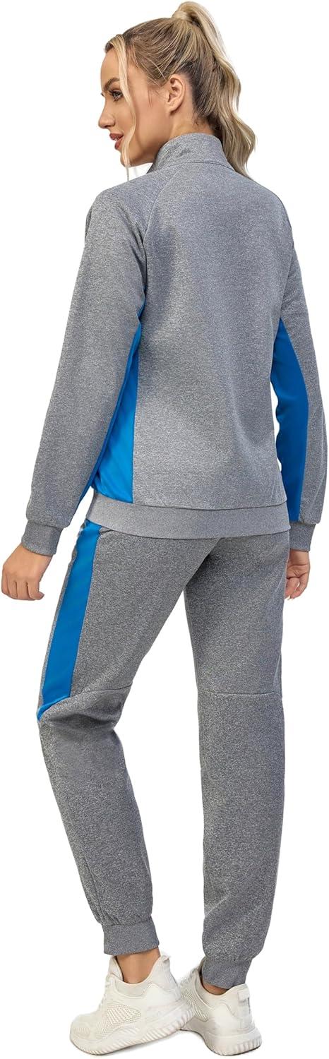 imageLittle Donkey Andy Quick Dry Track Suits for Women Set Stretch Breathable Womens Sweatsuit Outfits Durable Lounge SetRaglanlight Grey