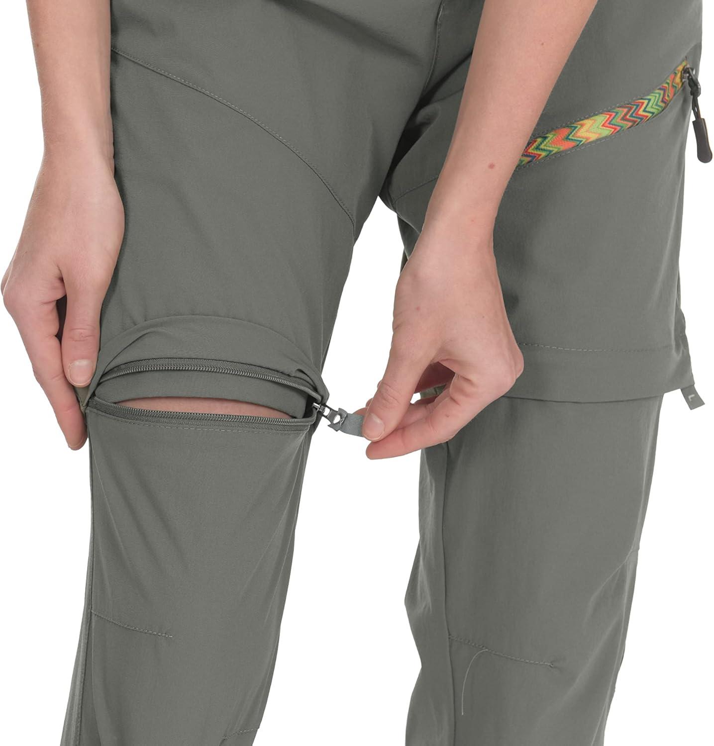 imageLittle Donkey Andy Womens Hiking Zip Off Capri Pants Lightweight Quick Dry UPF 50 Convertible Shorts with 4 PocketsCapris Silver Sage
