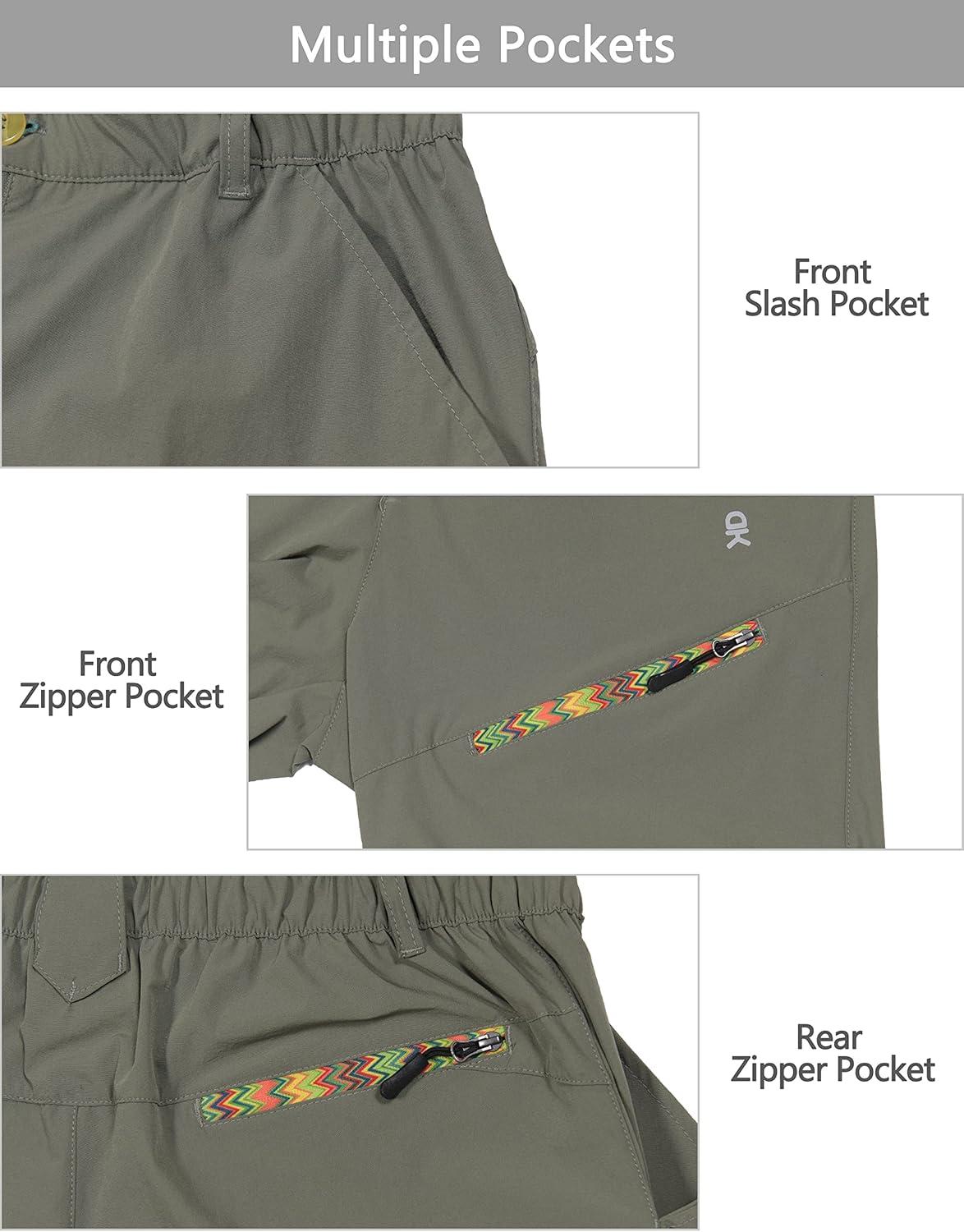 imageLittle Donkey Andy Womens Hiking Zip Off Capri Pants Lightweight Quick Dry UPF 50 Convertible Shorts with 4 PocketsCapris Silver Sage