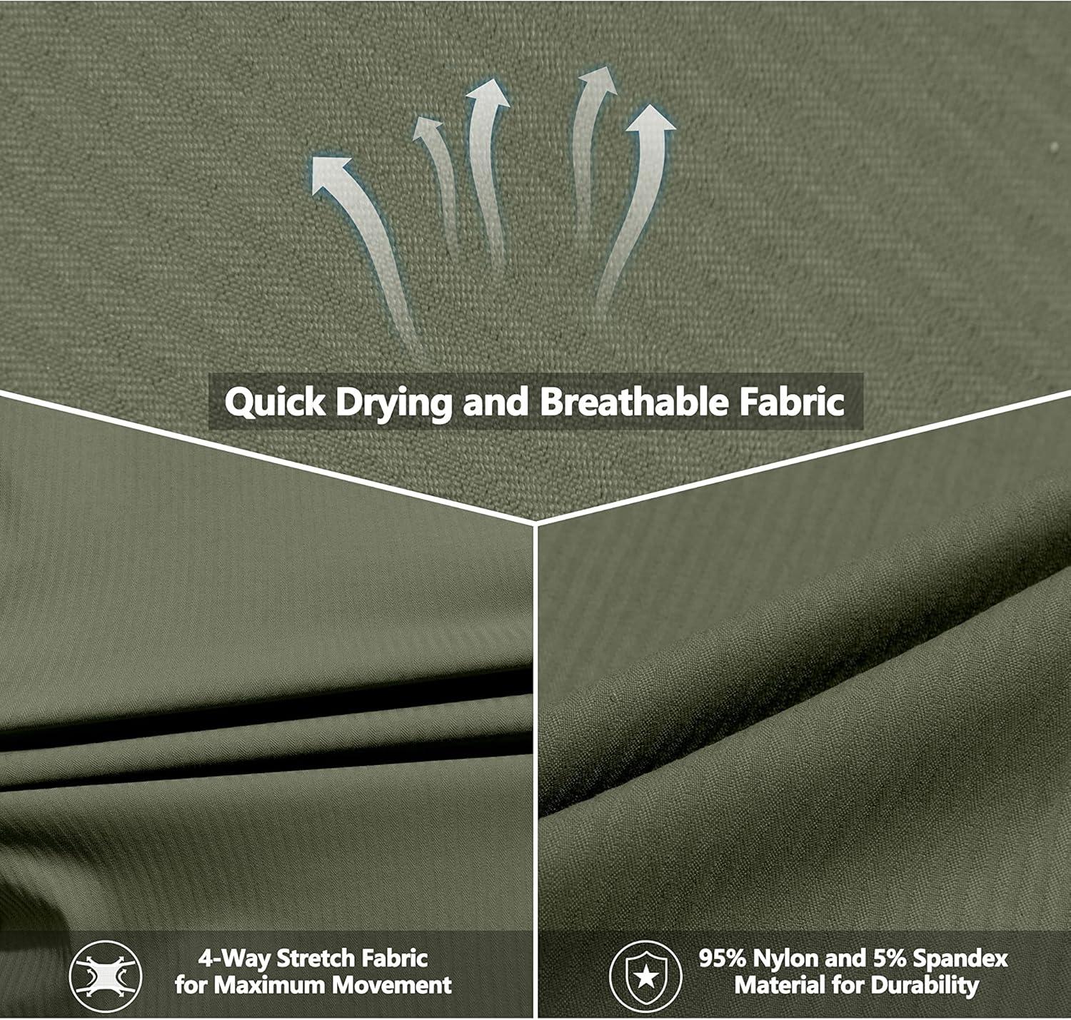 imageLittle Donkey Andy Womens Lightweight Capri Pants Stretch Quick Dry Golf Pants Elastic Waist with Drawstring for HikingMayfly
