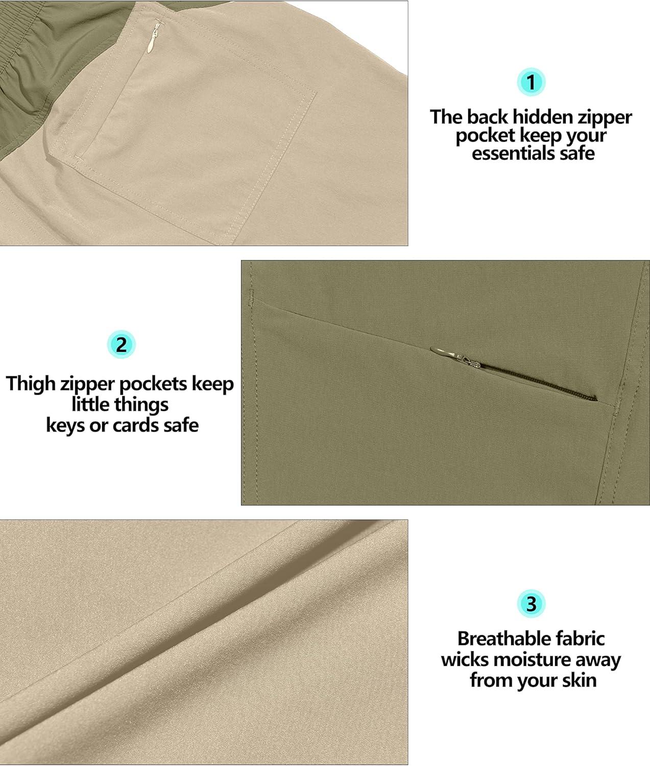 imageLittle Donkey Andy Womens Quick Dry Capri 34 Hiking Lightweight Stretch WaterResistant Pants Golf CasualGreenbrier