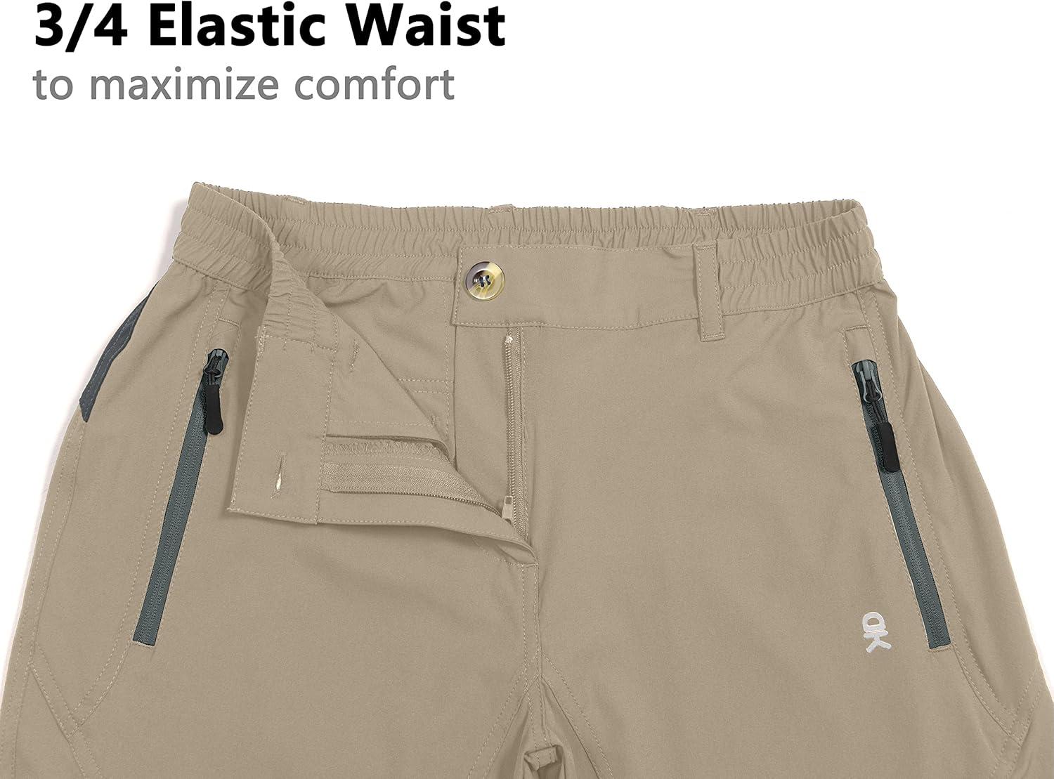 imageLittle Donkey Andy Womens Quick Dry Water Repellent 34 Pants Capri Shorts Lightweight UPF 50 Cool Hiking Travel4 Khaki