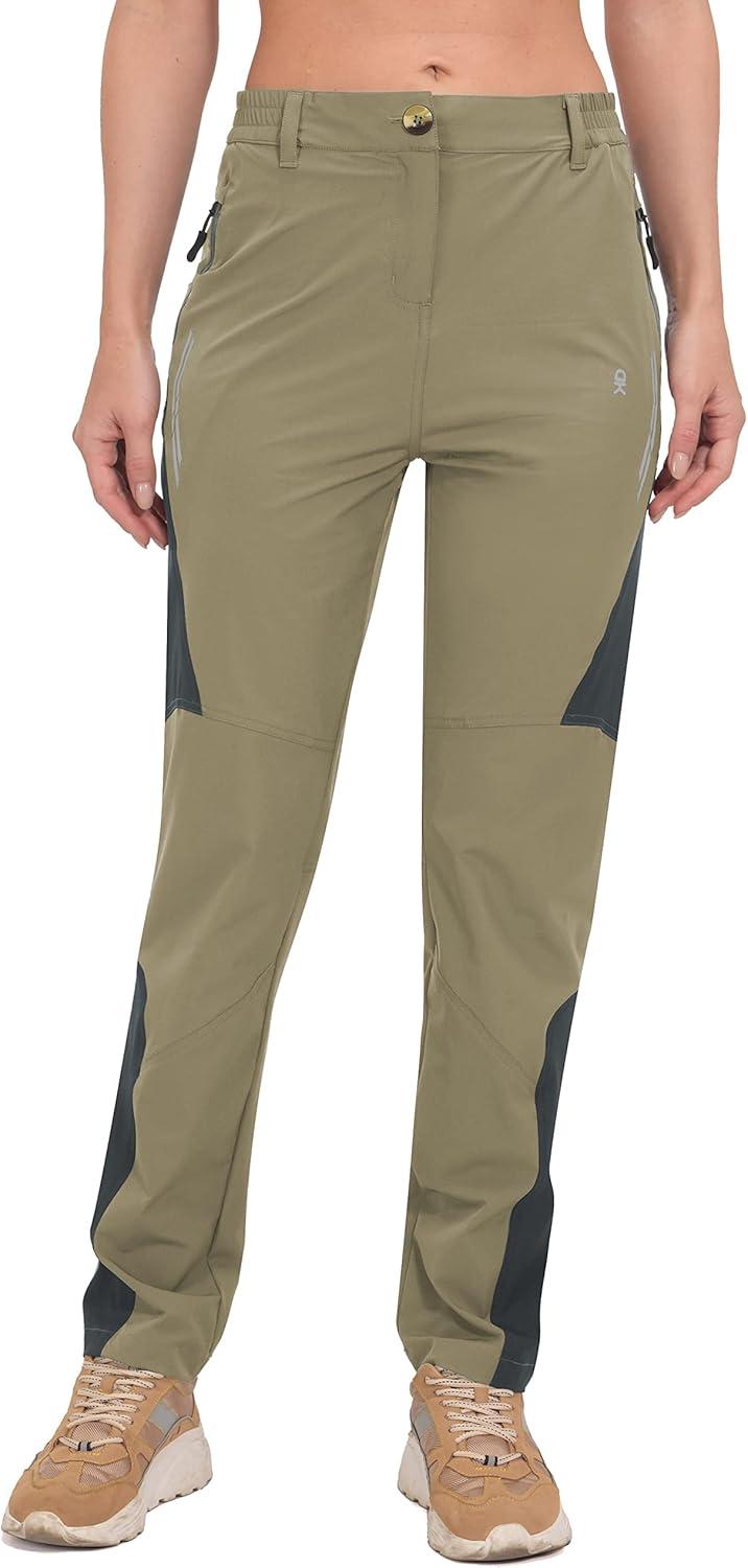 imageLittle Donkey Andy Womens Quick Dry Water Repellent Outdoor Pants Lightweight UPF 50 Cool Hiking TravelKhaki