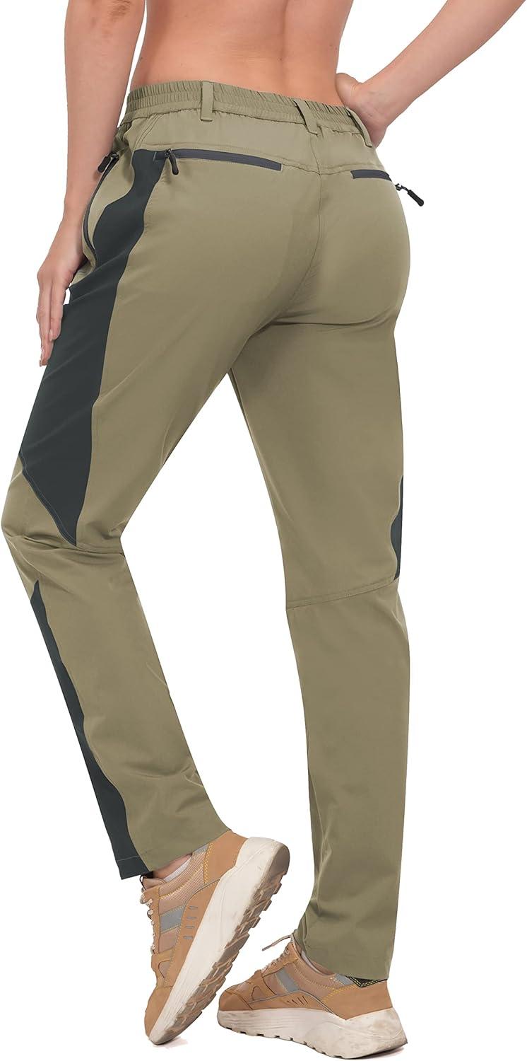 imageLittle Donkey Andy Womens Quick Dry Water Repellent Outdoor Pants Lightweight UPF 50 Cool Hiking TravelKhaki