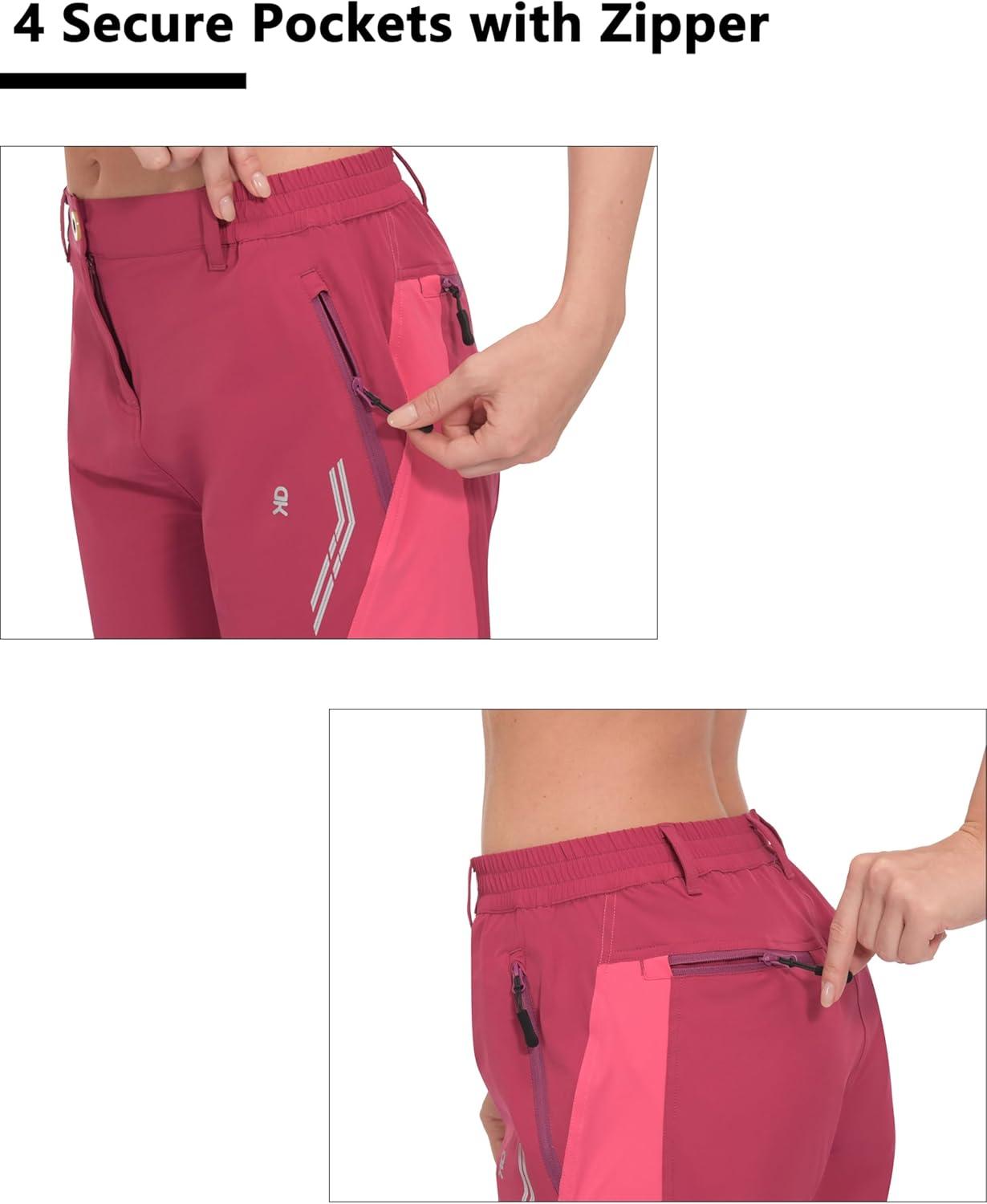 imageLittle Donkey Andy Womens Quick Dry Water Repellent Outdoor Pants Lightweight UPF 50 Cool Hiking TravelWine Red