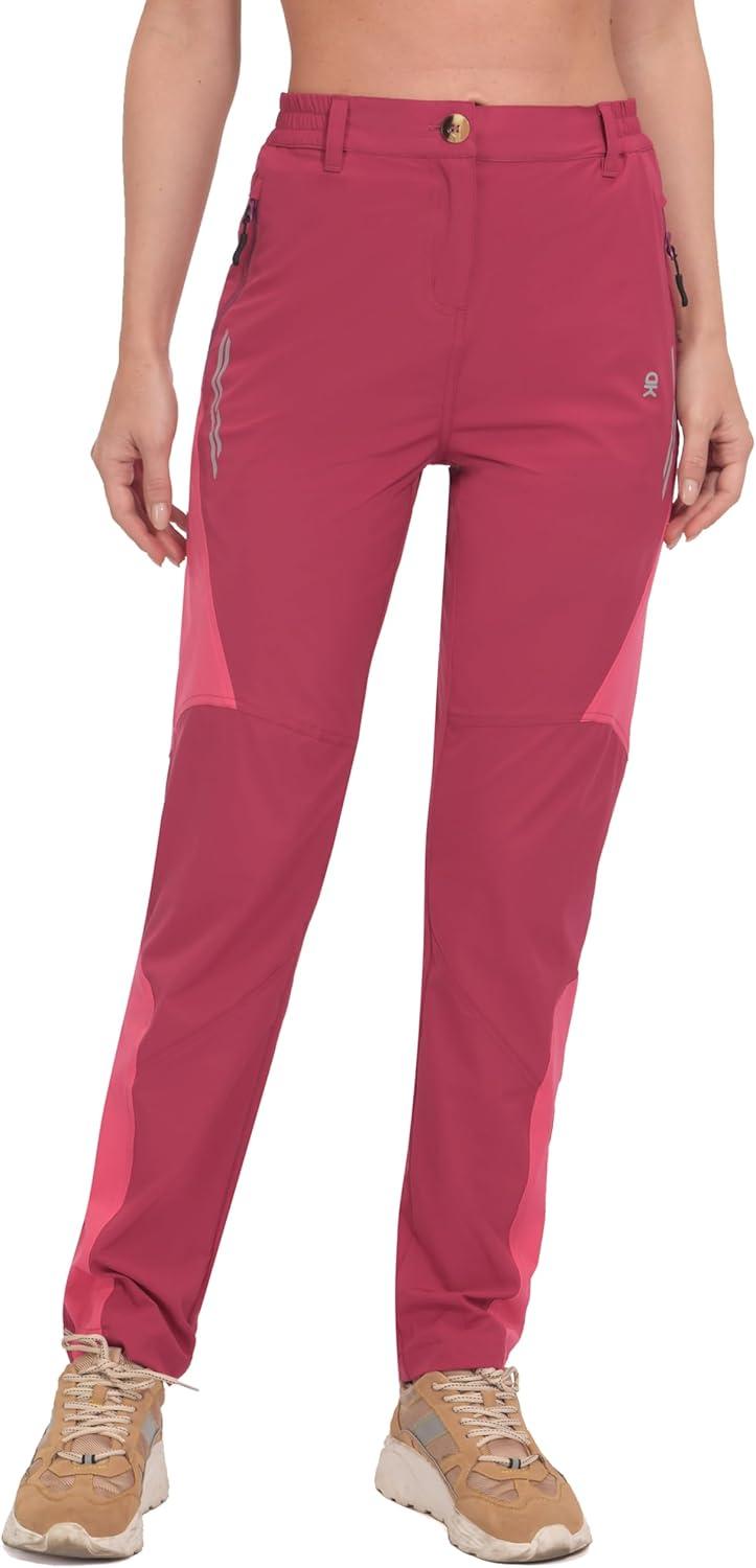 imageLittle Donkey Andy Womens Quick Dry Water Repellent Outdoor Pants Lightweight UPF 50 Cool Hiking TravelWine Red