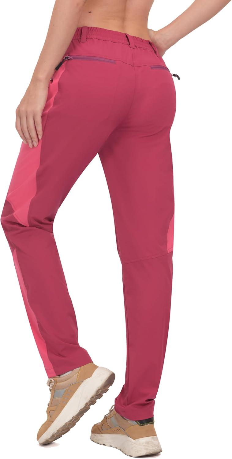 imageLittle Donkey Andy Womens Quick Dry Water Repellent Outdoor Pants Lightweight UPF 50 Cool Hiking TravelWine Red