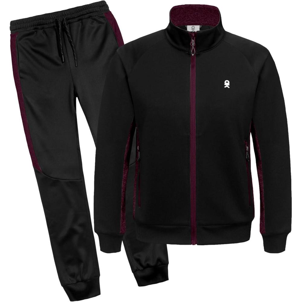 imageLittle Donkey Andy Boys Quick Dry Tracksuits Stretch Durable Sweet Suit for Boys Breathable Boys ActivewearBlack