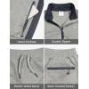 imageLittle Donkey Andy Boys Quick Dry Tracksuits Stretch Durable Sweet Suit for Boys Breathable Boys ActivewearLight Grey
