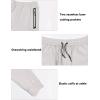 imageLittle Donkey Andy Mens Jogger Pants Sweatpants with Zipper Pockets Tapered Athletic Pants for Men Running Gym WorkoutGrayishwhite