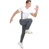 imageLittle Donkey Andy Mens Jogger Pants Sweatpants with Zipper Pockets Tapered Athletic Pants for Men Running Gym WorkoutGrey