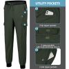 imageLittle Donkey Andy Mens Lightweight Hiking Pants Quick Dry Cargo Joggers with Zipper Pockets