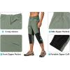 imageLittle Donkey Andy Mens Quick Dry 34 Pants Capri Shorts Lightweight Hiking Running Travel CasualGreenbrier