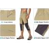 imageLittle Donkey Andy Mens Quick Dry 34 Pants Capri Shorts Lightweight Hiking Running Travel CasualSlate Khaki