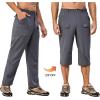 imageLittle Donkey Andy Mens Stretch Convertible Pants ZipOff Lightweight QuickDry Hiking Fishing Travel PantsCapris Grey