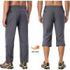 imageLittle Donkey Andy Mens Stretch Convertible Pants ZipOff Lightweight QuickDry Hiking Fishing Travel PantsCapris Grey