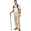 imageLittle Donkey Andy Mens Stretch Convertible Pants ZipOff Lightweight QuickDry Hiking Fishing Travel PantsCapris Khaki