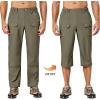 imageLittle Donkey Andy Mens Stretch Convertible Pants ZipOff Lightweight QuickDry Hiking Fishing Travel PantsCapris Laurel Oak