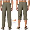 imageLittle Donkey Andy Mens Stretch Convertible Pants ZipOff Lightweight QuickDry Hiking Fishing Travel PantsCapris Laurel Oak