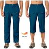 imageLittle Donkey Andy Mens Stretch Convertible Pants ZipOff Lightweight QuickDry Hiking Fishing Travel PantsCapris Navy Blue