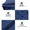 imageLittle Donkey Andy Mens Stretch Convertible Pants ZipOff Lightweight QuickDry Hiking Fishing Travel PantsNavy Blue