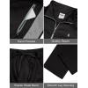 imageLittle Donkey Andy Quick Dry Mens Track Suits 2 Piece Set Stretch Durable Jogging Suit for Men Breathable SweatsuitsBlack