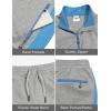 imageLittle Donkey Andy Quick Dry Sweatsuits for Girls Durable Stretch Girls Tracksuit for Outdoor Travel JoggingLight Grey
