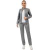 imageLittle Donkey Andy Quick Dry Track Suits for Women Set Stretch Breathable Womens Sweatsuit Outfits Durable Lounge SetLight Grey  Navy