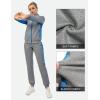 imageLittle Donkey Andy Quick Dry Track Suits for Women Set Stretch Breathable Womens Sweatsuit Outfits Durable Lounge SetRaglanlight Grey
