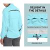 imageLittle Donkey Andy Women Lightweight Running Jacket 2 Pieces Set Full Zip Track Sports Suits for Cycling UV ProtectionAngel Blue