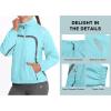 imageLittle Donkey Andy Women Lightweight Running Jacket 2 Pieces Set Full Zip Track Sports Suits for Cycling UV ProtectionAngel Blue