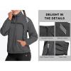 imageLittle Donkey Andy Women Lightweight Running Jacket 2 Pieces Set Full Zip Track Sports Suits for Cycling UV ProtectionGray