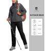 imageLittle Donkey Andy Women Lightweight Running Jacket 2 Pieces Set Full Zip Track Sports Suits for Cycling UV ProtectionGray