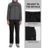 imageLittle Donkey Andy Women Lightweight Running Jacket 2 Pieces Set Full Zip Track Sports Suits for Cycling UV ProtectionGray