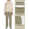 imageLittle Donkey Andy Women Lightweight Running Jacket 2 Pieces Set Full Zip Track Sports Suits for Cycling UV ProtectionKhaki