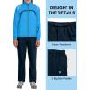 imageLittle Donkey Andy Women Lightweight Running Jacket 2 Pieces Set Full Zip Track Sports Suits for Cycling UV ProtectionNavy