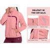 imageLittle Donkey Andy Women Lightweight Running Jacket 2 Pieces Set Full Zip Track Sports Suits for Cycling UV ProtectionPeach Amber
