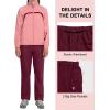 imageLittle Donkey Andy Women Lightweight Running Jacket 2 Pieces Set Full Zip Track Sports Suits for Cycling UV ProtectionPeach Amber